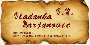 Vladanka Marjanović vizit kartica